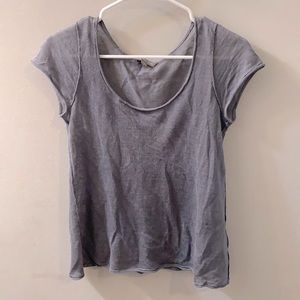 Gray See Through Top